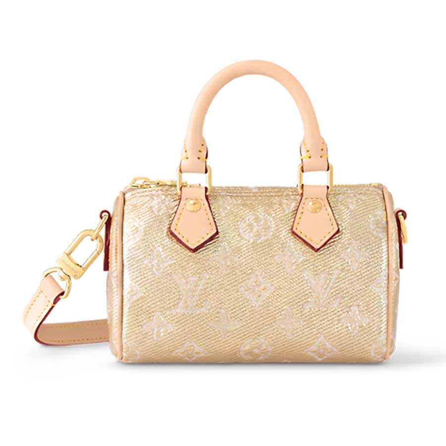 Mua Túi Xách Nữ Louis Vuitton LV M82242 Nano Speedy Màu Be Ánh Vàng