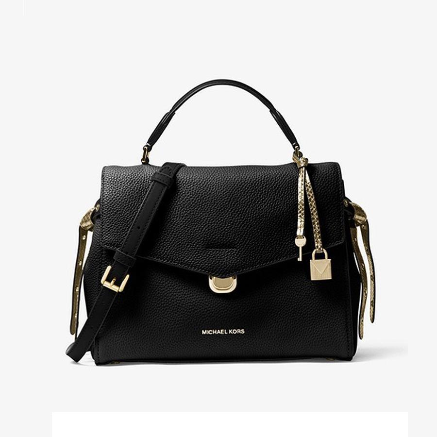 Mua Túi Xách Michael Kors Bristol Satchel Black, màu đen, Da Pebbled, Giá  tốt