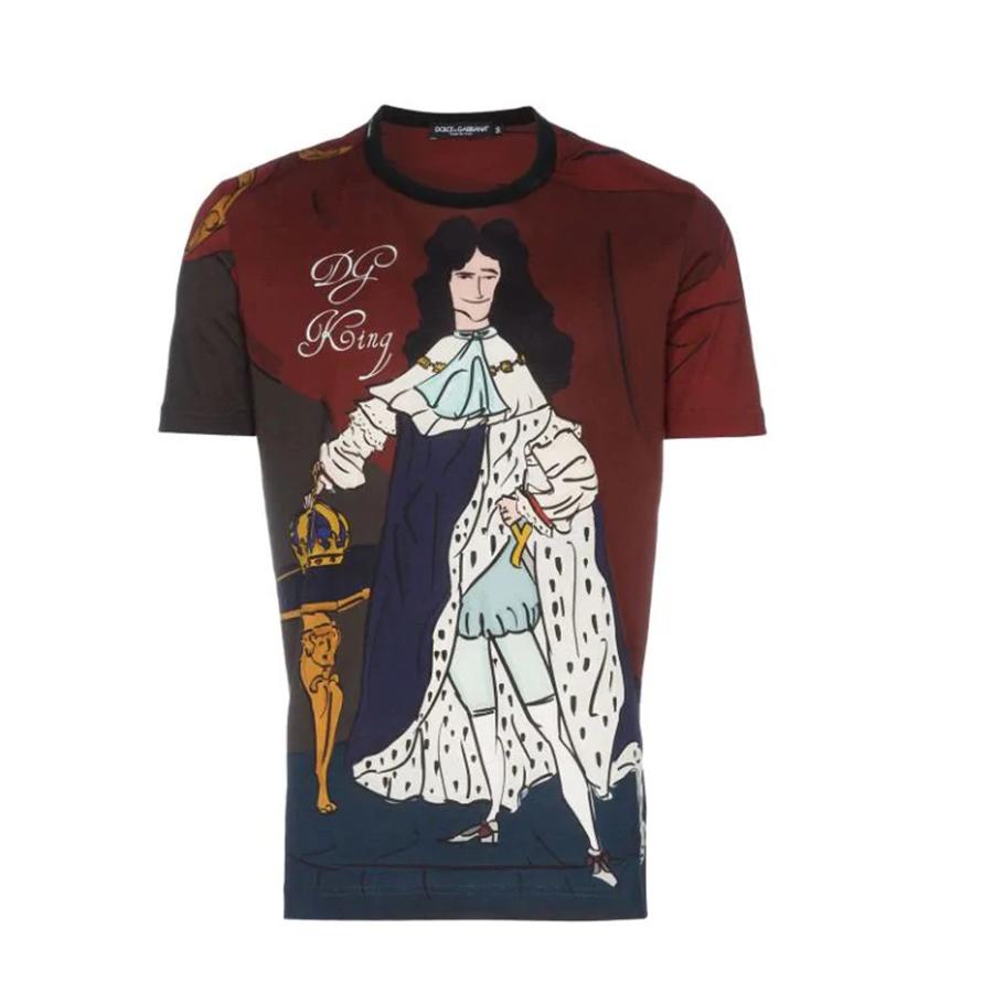 Mua Áo Thun Dolce & Gabbana DG King Print Cotton T-Shirt Màu Đỏ Phối Họa  Tiết - Dolce & Gabbana - Mua tại Vua Hàng Hiệu h022636