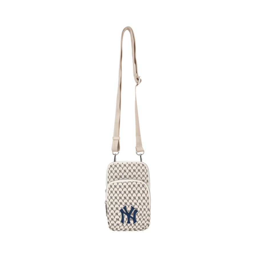 Túi Đeo Chéo MLB Monogram Jacquard Mini Crossbody Bag New York Yankees  Beige C223  V Dreamer Store