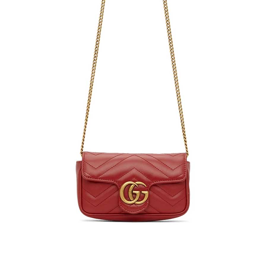 Mua Túi Xách Gucci Red Super Mini GG Marmont Matelassé Bag Màu Đỏ - Gucci -  Mua tại Vua Hàng Hiệu h030456