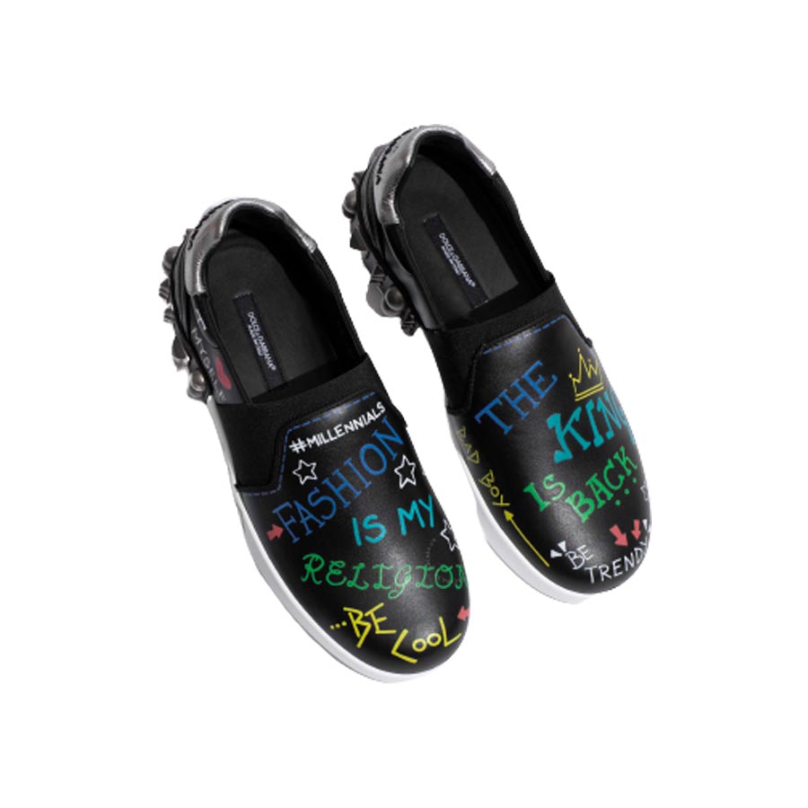 Mua Giày Dolce & Gabbana Portofino In Calfskin Slip On Sneakers Màu Đen  Size  - Dolce & Gabbana - Mua tại Vua Hàng Hiệu h034291