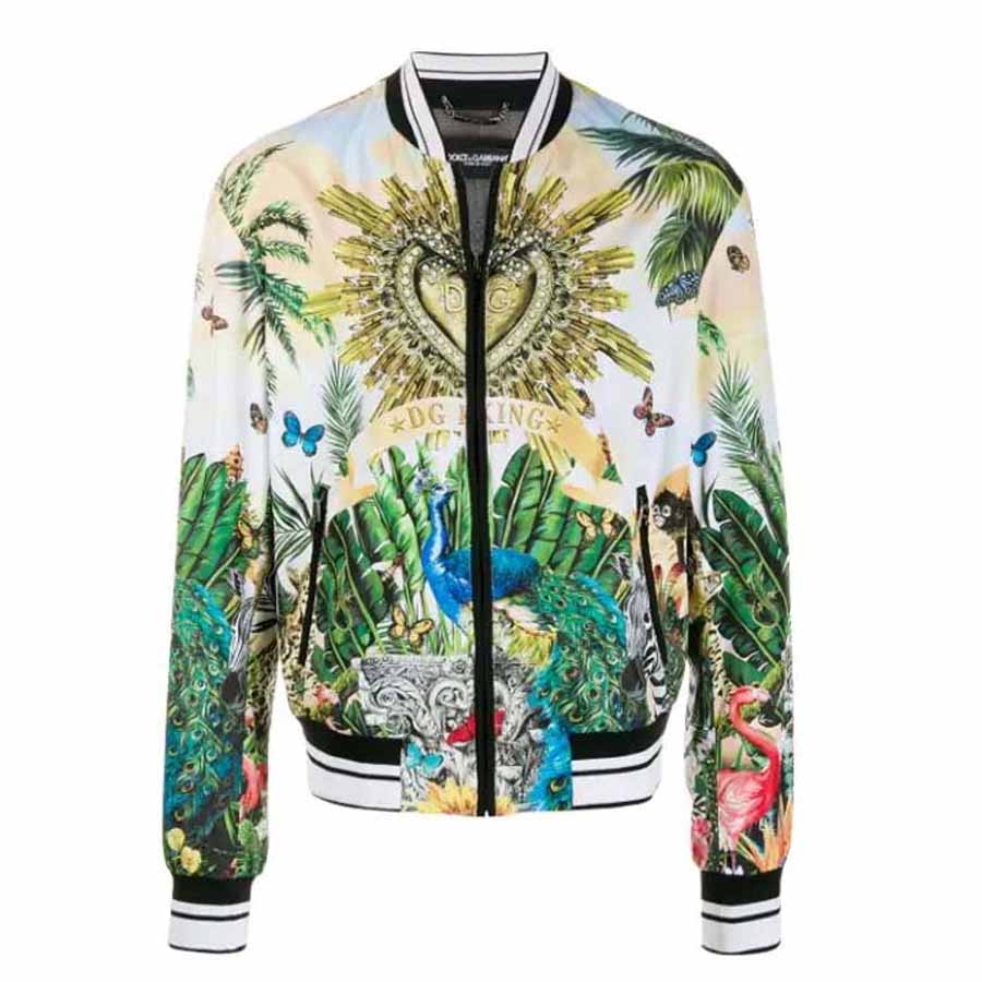 Mua Áo Khoác Dolce & Gabbana Nature Print Bomber Jacket In Green Size 48 -  Dolce & Gabbana - Mua tại Vua Hàng Hiệu h034861