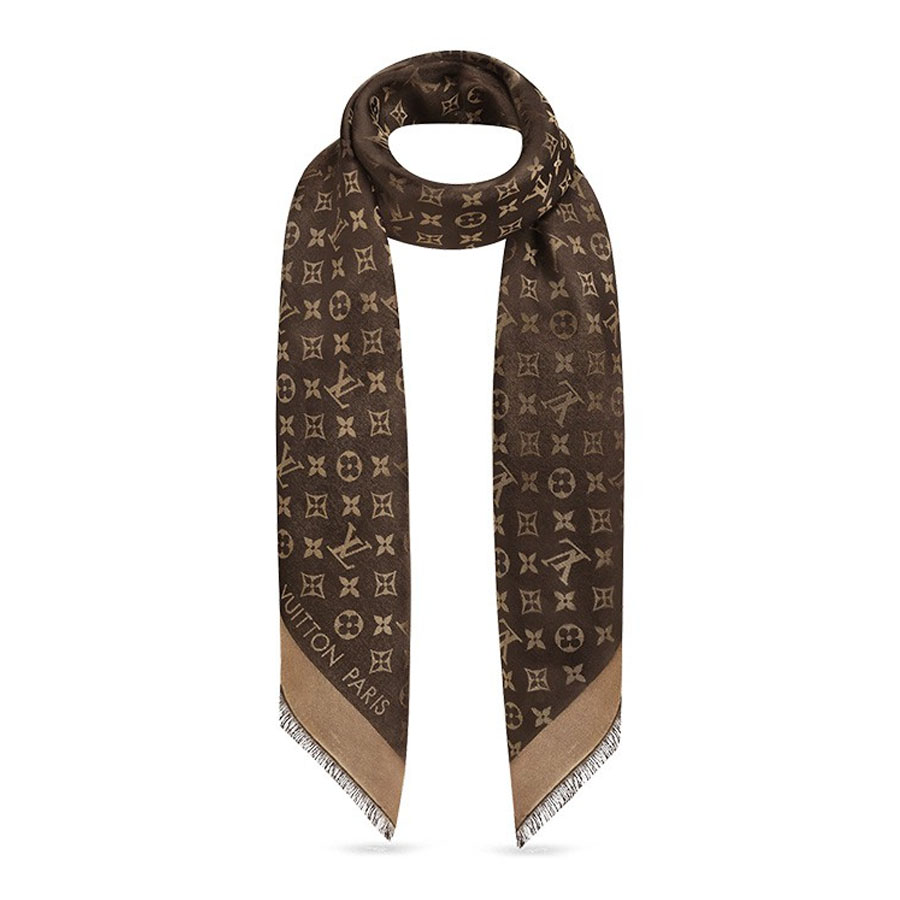 Louis Vuitton  Monogram Trunks  Bags Silk Scarf Brown  wwwluxurybagseu