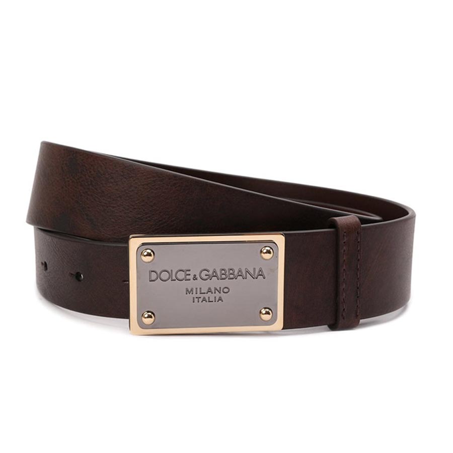 Mua Thắt Lưng Dolce & Gabbana Eos Calf Leather Belt With Logo Plaque BC4639  AX535 Size 95 - Dolce & Gabbana - Mua tại Vua Hàng Hiệu h035720