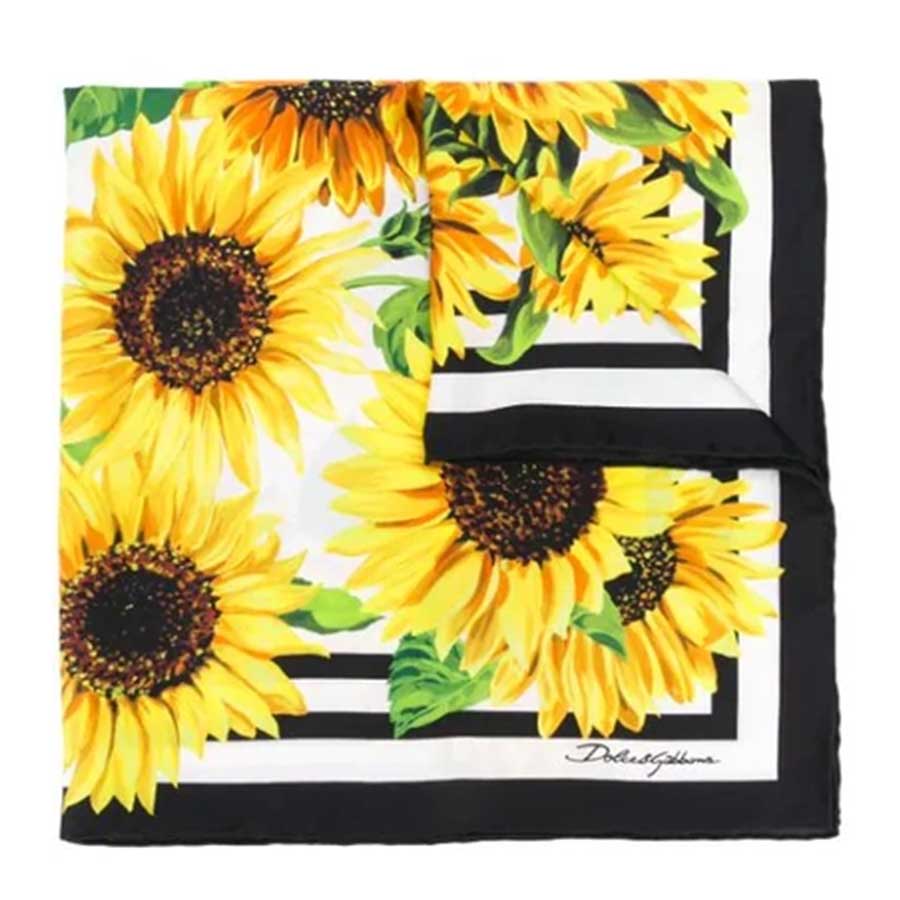 Mua Khăn Quàng Cổ Dolce & Gabbana Silk Sunflower Print Twill Scarf In  Floral Print Yellow - Dolce & Gabbana - Mua tại Vua Hàng Hiệu h041721