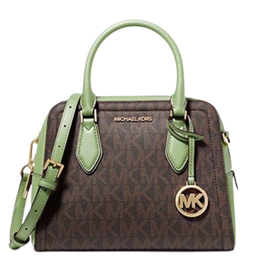 Mua Túi Xách Michael Kors MK Ayden Medium Logo And Faux Leather Satchel  Brown Màu Nâu Quai Xanh Green - Michael Kors - Mua tại Vua Hàng Hiệu h041625