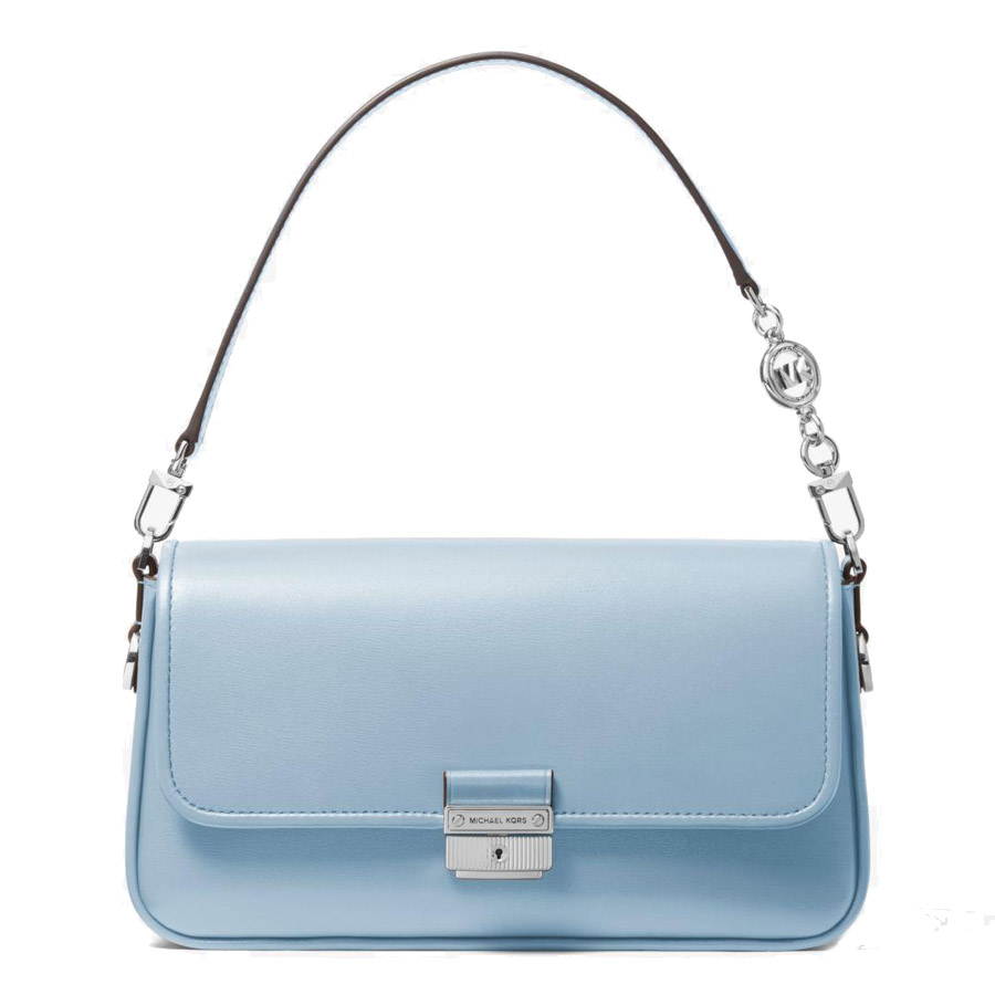 Mua Túi Xách Michael Kors MK Bradshaw Small Pleated Logo Shoulder Bag Màu  Xanh Blue - Michael Kors - Mua tại Vua Hàng Hiệu h042493