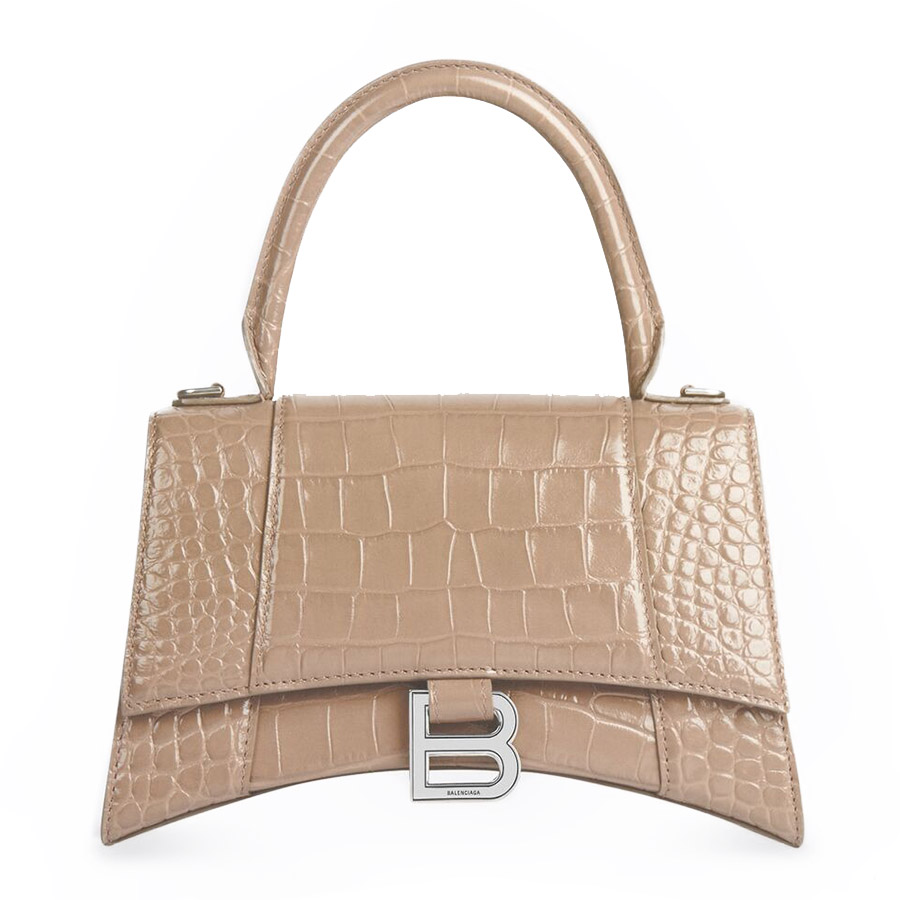 BALENCIAGA  Hourglass Small Crocodile Handbag  Women  Crossbody Bags   Flannels