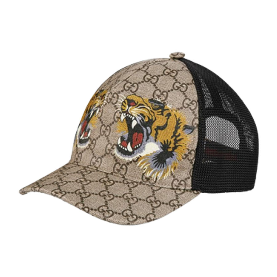 Mua mũ Gucci Tiger Print GG Supreme Baseball Beige Size M, in con hổ vàng  chính hãng, Giá tốt