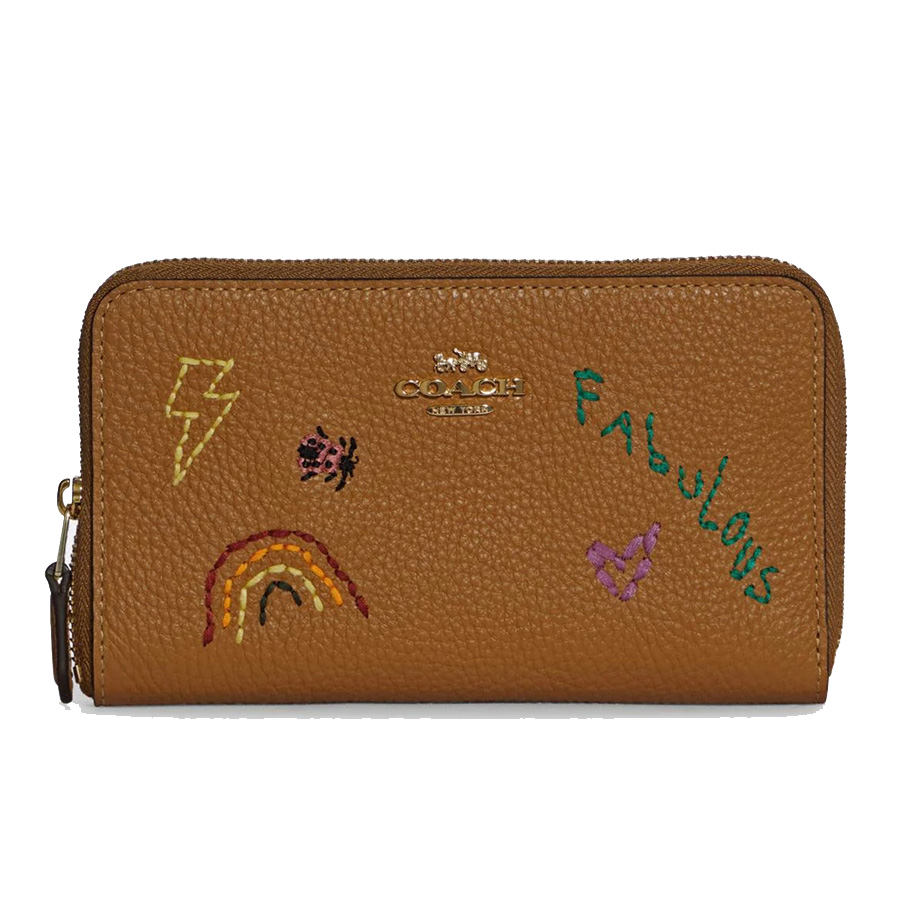 Mua Ví Coach Medium ID Zip Wallet With Diary Embroidery Màu Nâu - Coach -  Mua tại Vua Hàng Hiệu h046281