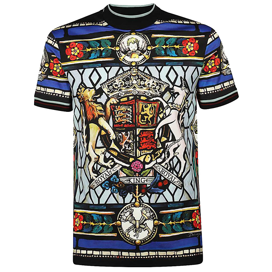 Mua Áo Phông Dolce & Gabbana Stained Glass Print Knit Multicolor G8LC4T  FI7IW Phối Màu - Dolce & Gabbana - Mua tại Vua Hàng Hiệu h050100