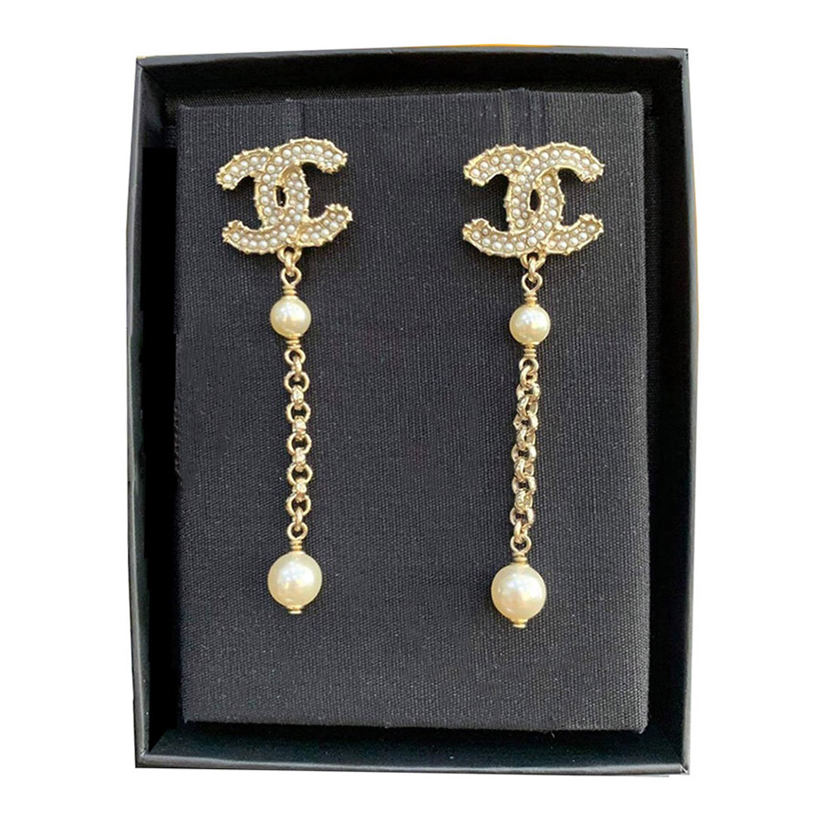Mua Khuyên Tai Chanel Earrings Màu Bạc Ngọc Trai  Chanel  Mua tại Vua  Hàng Hiệu h046974
