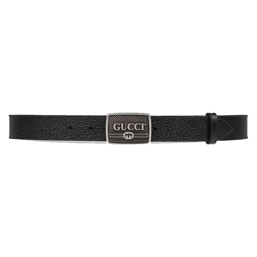 Mua Thắt Lưng Gucci Black Mens Leather Belt Metal Logo Buckle Màu Đen Size  95 - Gucci - Mua tại Vua Hàng Hiệu h050396