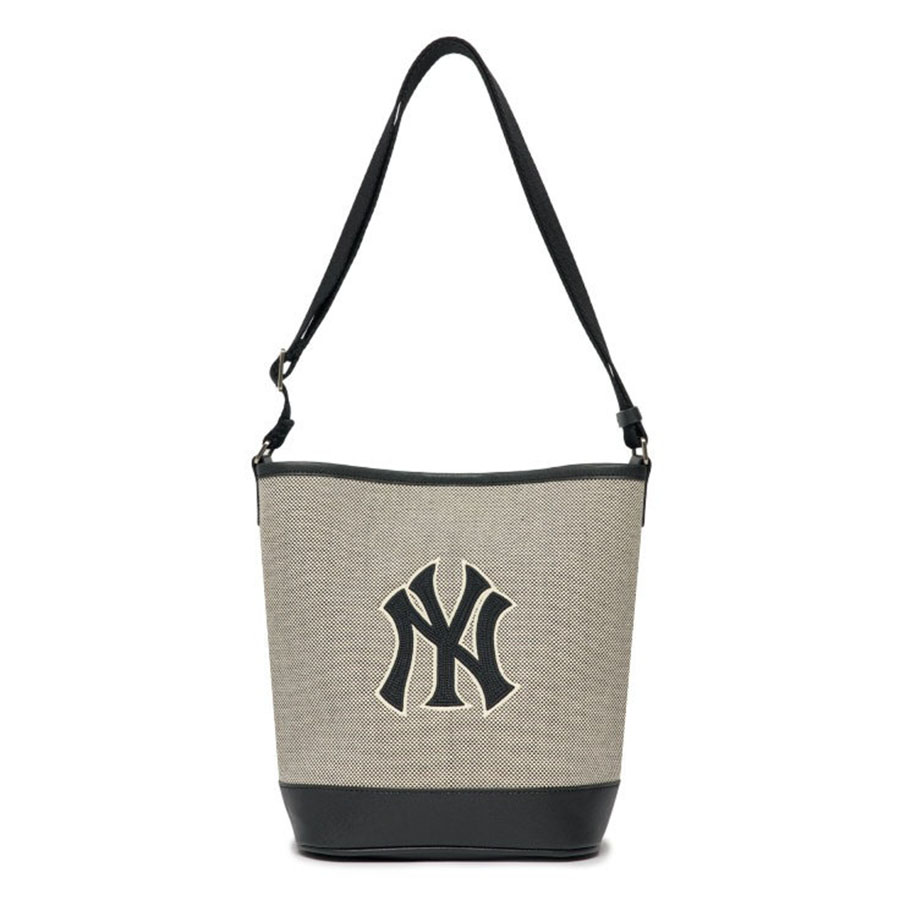 MLB Basic Logo Canvas Bucket Bag New York Yankees Black  The Factory KL
