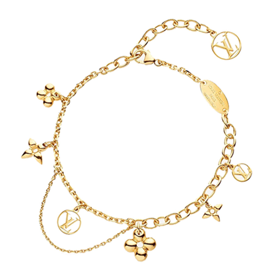 Louis Vuitton Full Flower Gold Tone Bracelet Louis Vuitton  TLC