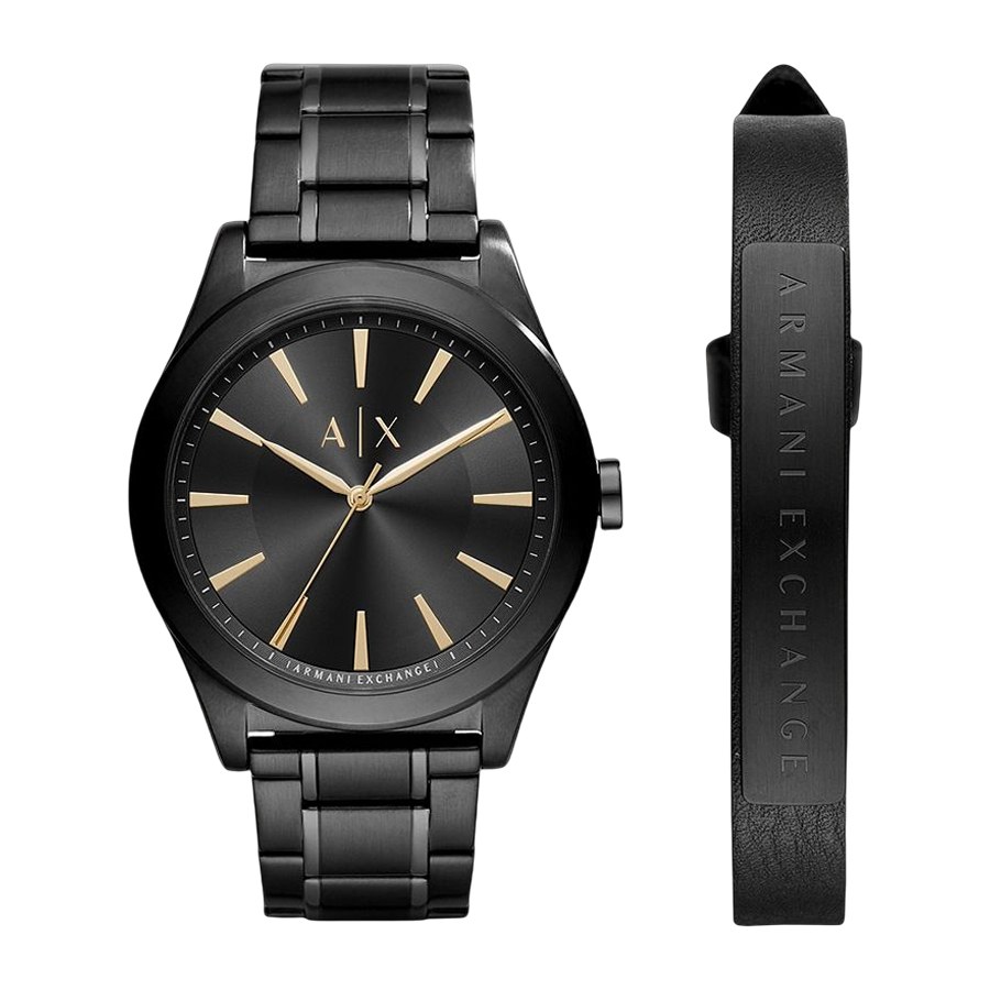 Order Set Đồng Hồ Nam Armani Exchange Active Black Dial Men's AX7102 Kèm  Vòng Đeo Tay Màu Đen - Armani Exchange - Đặt mua hàng Mỹ, Jomashop online