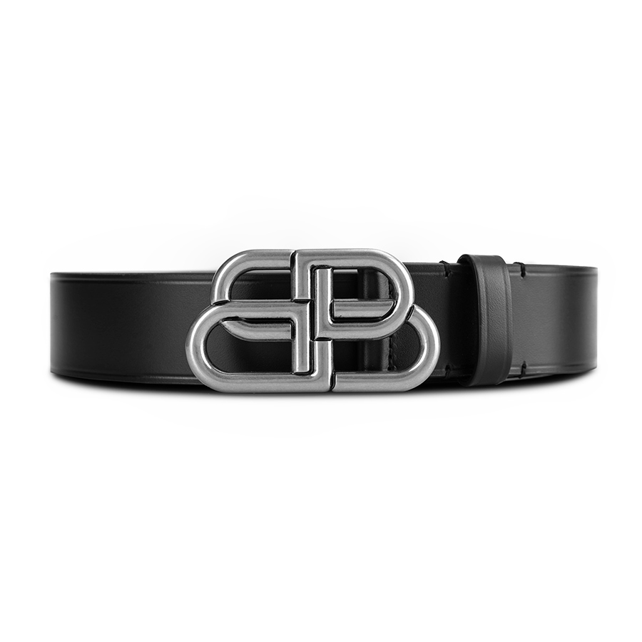 Hourglass Large Leather Belt in Black  Balenciaga  Mytheresa