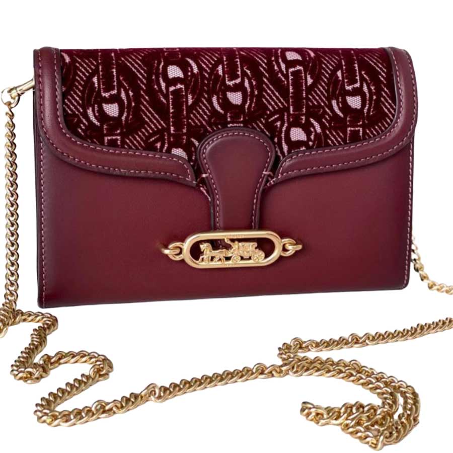 Mua Túi Cầm Tay Coach F38685 Claret FLK Chain Crossbody Màu Đỏ Đô - Coach -  Mua tại Vua Hàng Hiệu h058960