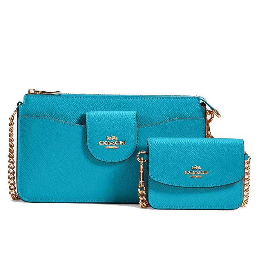 Mua Túi Đeo Chéo Coach Poppy Crossbody With Card Case C0737 Màu Xanh - Coach  - Mua tại Vua Hàng Hiệu h057677