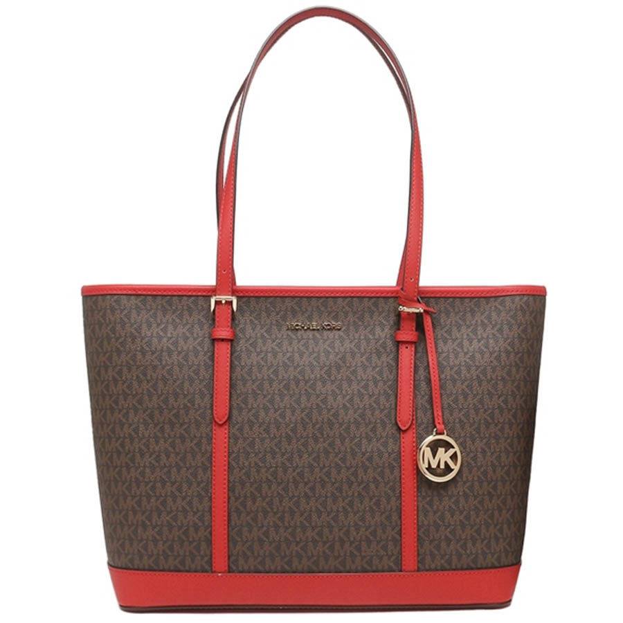 Mua Túi Tote Michael Kors MK 35T0GTVT3V Fla Jet Set Travel Large Logo Tote  Bag Flame Màu Nâu - Đỏ - Michael Kors - Mua tại Vua Hàng Hiệu h057911