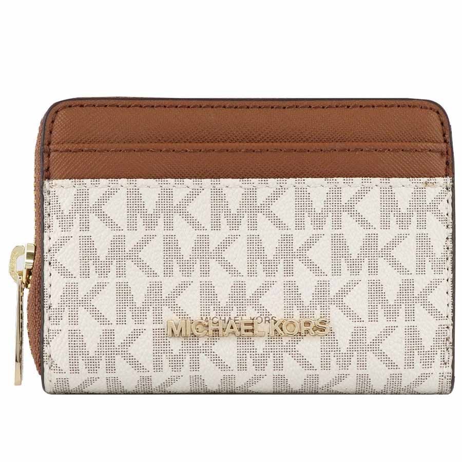 Mua Ví Michael Kors MK Jet Set Gold Word Multi-Card Coin Purse 35H9STVZ2B  Màu Nâu - Trắng - Michael Kors - Mua tại Vua Hàng Hiệu h058657