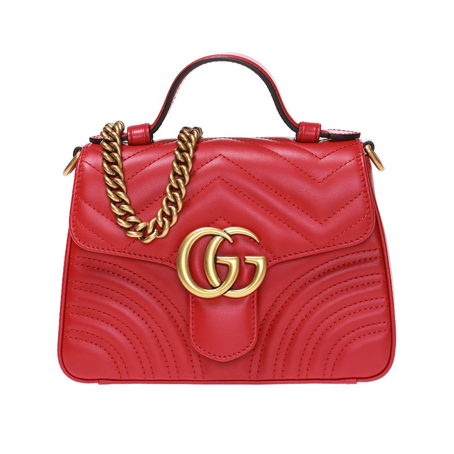 Mua Túi Đeo Chéo Gucci Red GG Marmont Mini Top Handle Bag Màu Đỏ - Gucci -  Mua tại Vua Hàng Hiệu h061942