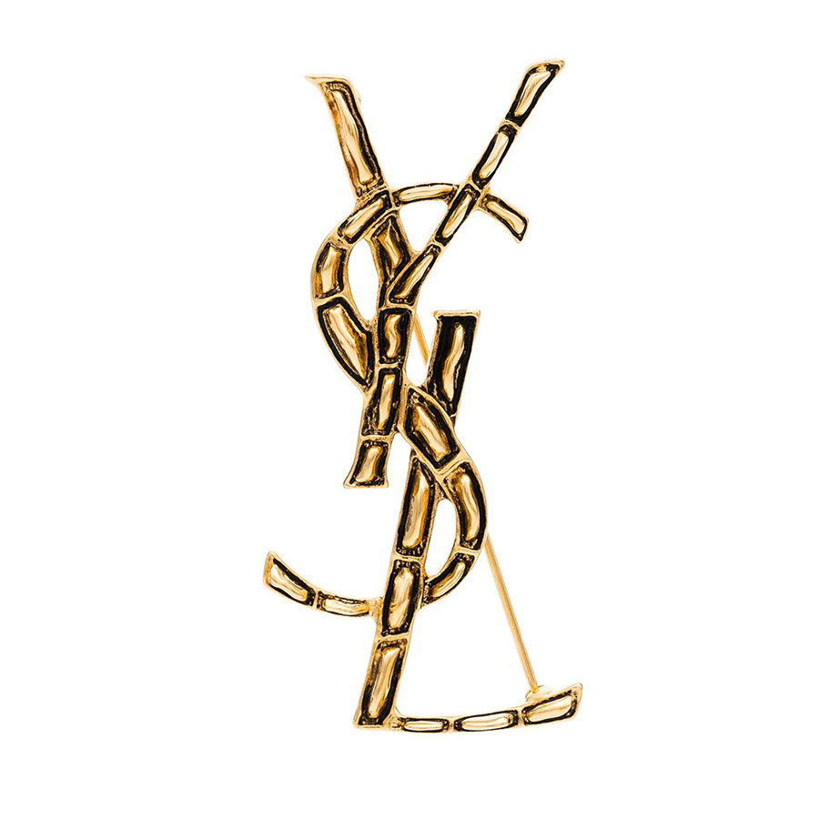 Mua Cài Áo Yves Saint Laurent YSL Pin Brooch Màu Đen Vàng - YSL ...