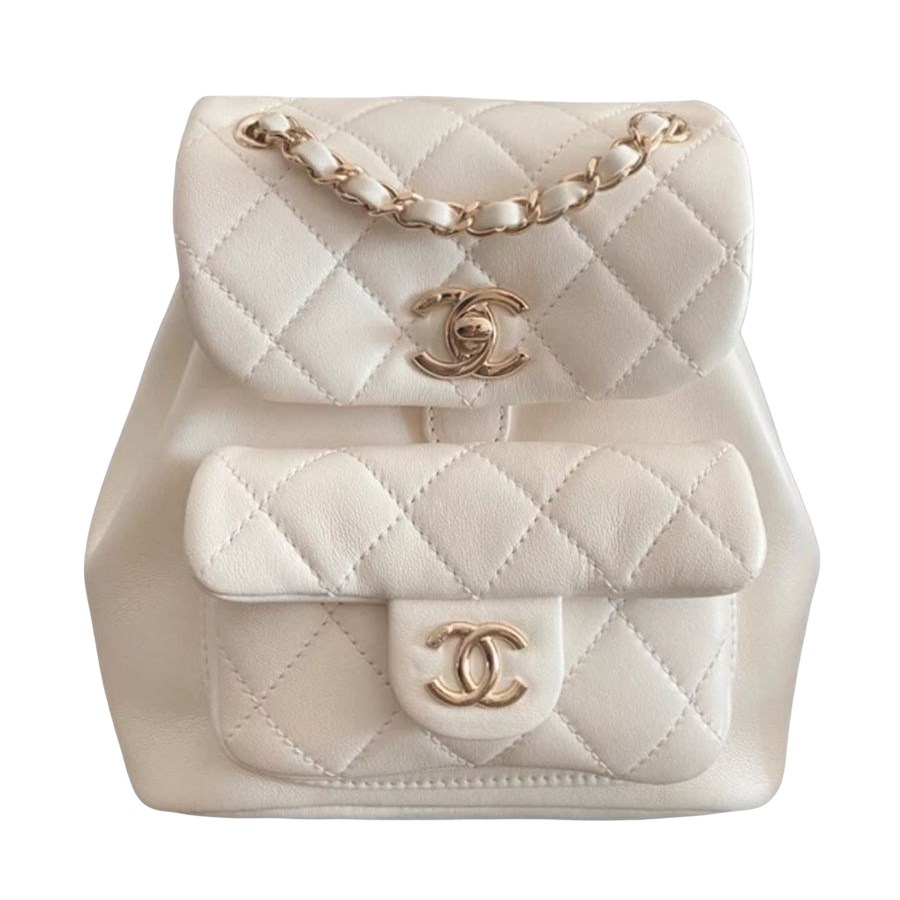 Mua Balo Chanel Small Backpack Lambskin & Gold Màu Trắng - Chanel - Mua tại  Vua Hàng Hiệu h069073