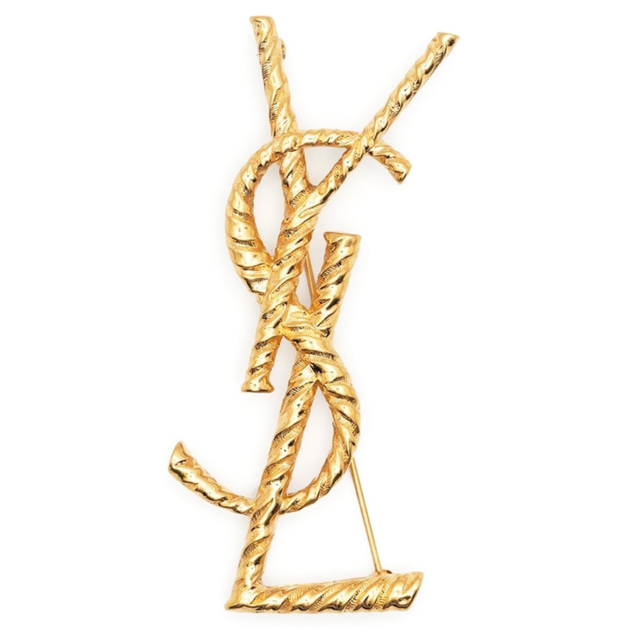 Mua Cài Áo Yves Saint Laurent YSL Logo Brooch Màu Vàng - YSL - Mua ...