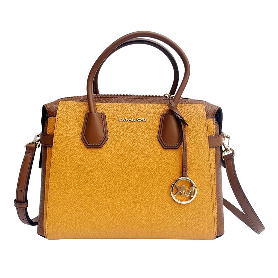 Mua Túi Xách Michael Kors MK Mercer Belted Medium Top Zip Satchel Honeycomb  Yellow 35F2GM9S8T Màu Nâu Vàng - Michael Kors - Mua tại Vua Hàng Hiệu  h069873