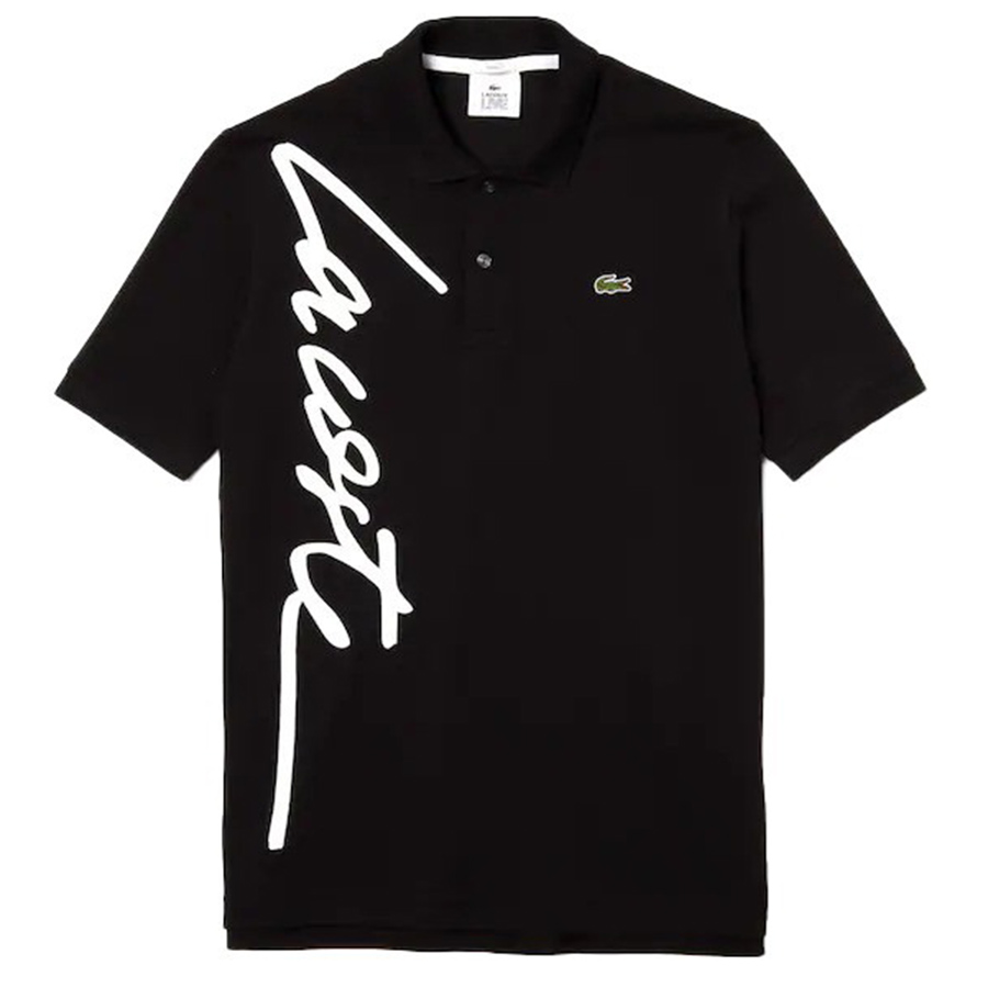 Mua Áo Polo Lacoste Unisex Live Signature Cotton Pique Màu Đen PH8804