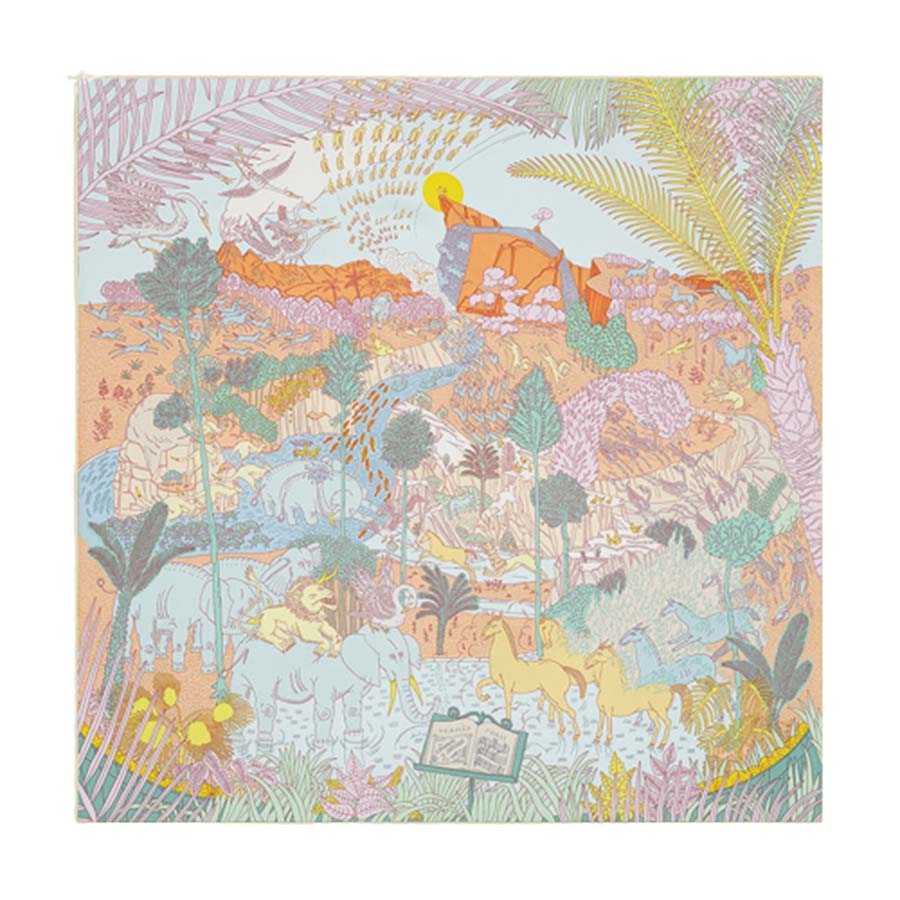 Julius Knott Mua Khăn Hermès Le Carnaval Des Animaux Scarf 90 Aqua / Vert / Jaune ...