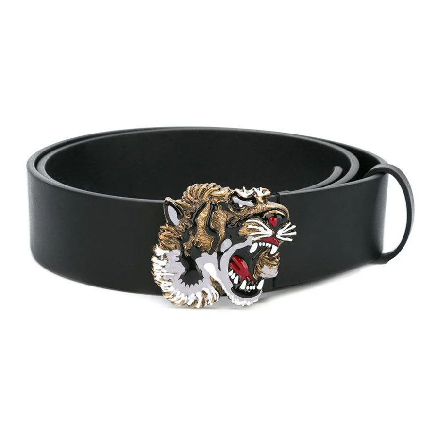 Mua Thắt Lưng Gucci Leather Tiger Head Buckle Belt In Black Màu Đen Size 95  - Gucci - Mua tại Vua Hàng Hiệu h053176