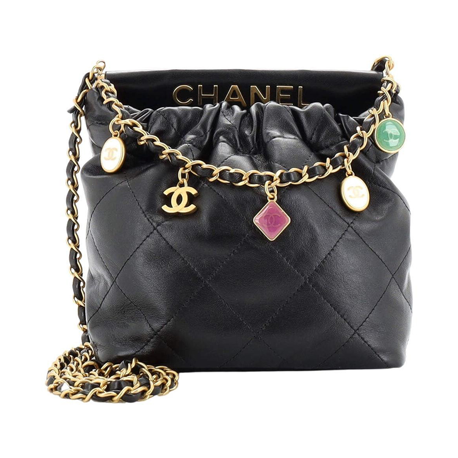 Chanel Lambskin Quilted Mini CC Pearl Crush Rectangular Flap Pink  Nice Bag 