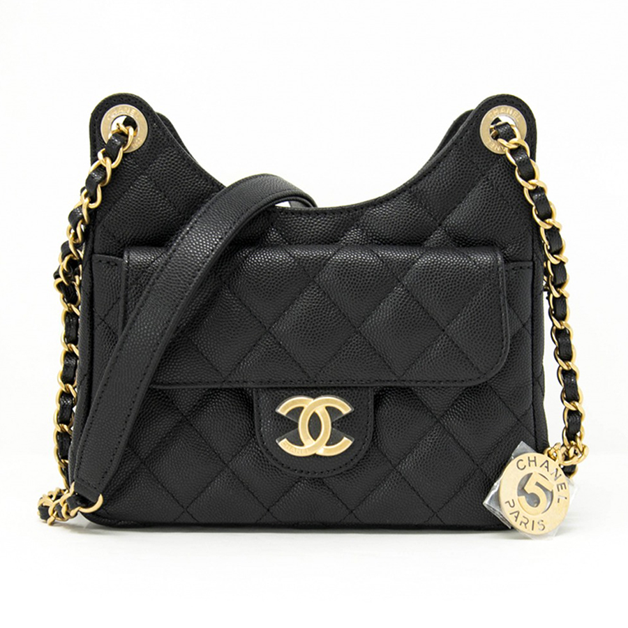 Chanel MINI FLAP BAG Lambskin  GoldTone Metal Black  Hàng hiệu 11 HVip
